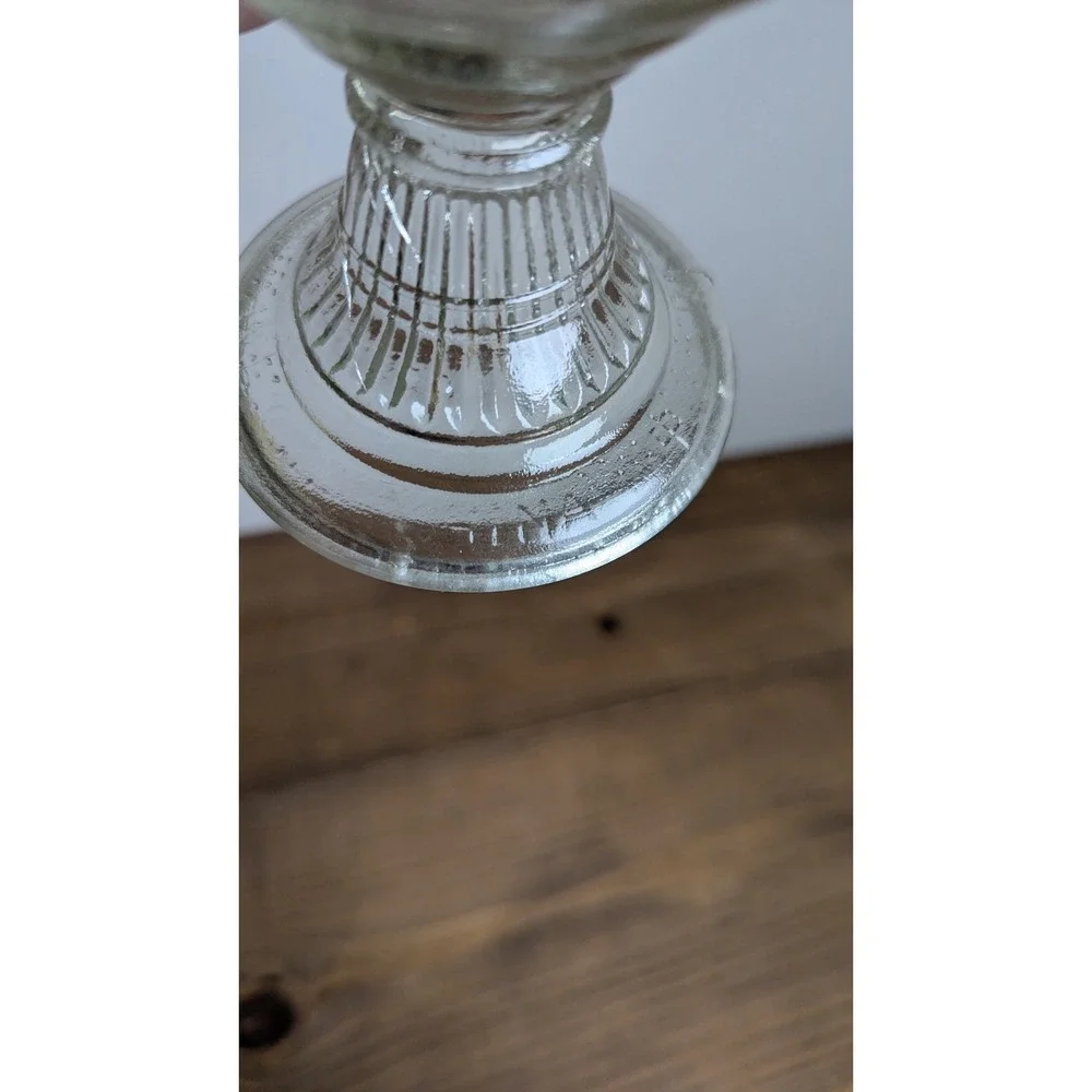 Paloma Vintage Glass Oil Lamp Clear Embossed Bird Hurricane Lantern 13 Inch Box - Picture 11 of 16